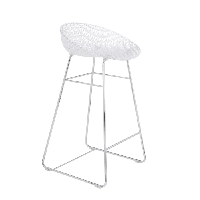 Smatrik, Counter Stool, Crystal-Chrome