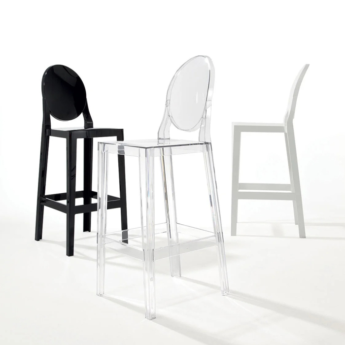 One More, Stool, Glossy Black, 65 cm
