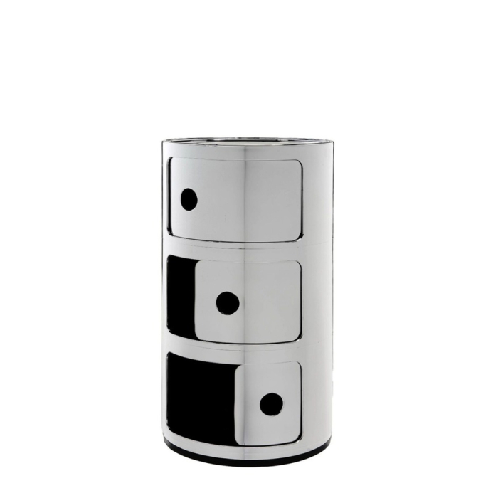 Componibili Metal, Modular Elements, Chrome, 58.5 cm