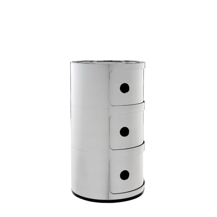 Componibili Metal, Modular Elements, Chrome, 58.5 cm