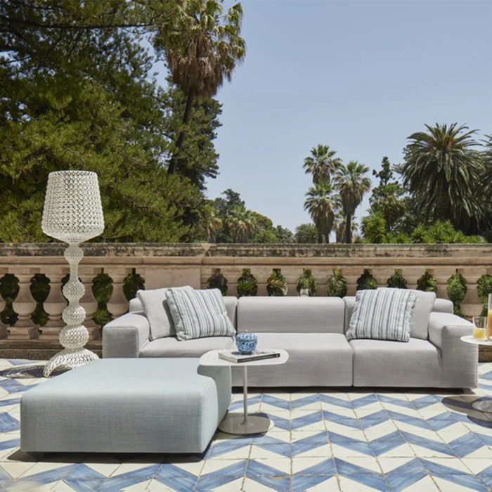 Plastics, Outdoor Pouf, Sage