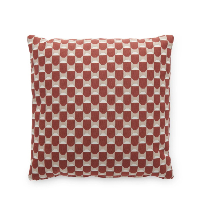 Liberty Obi Check, Outdoor Cushion, Rust, Square