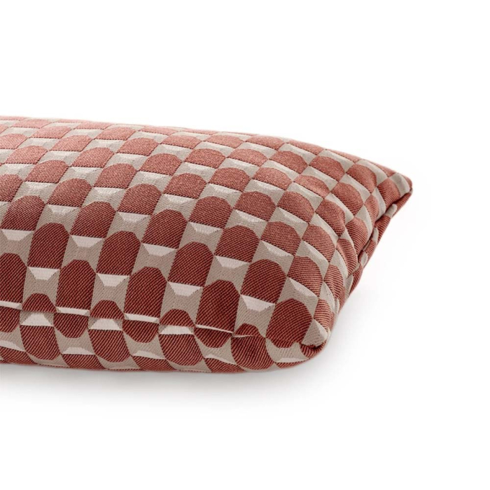 Liberty Obi Check, Outdoor Cushion, Rust, Rectangular