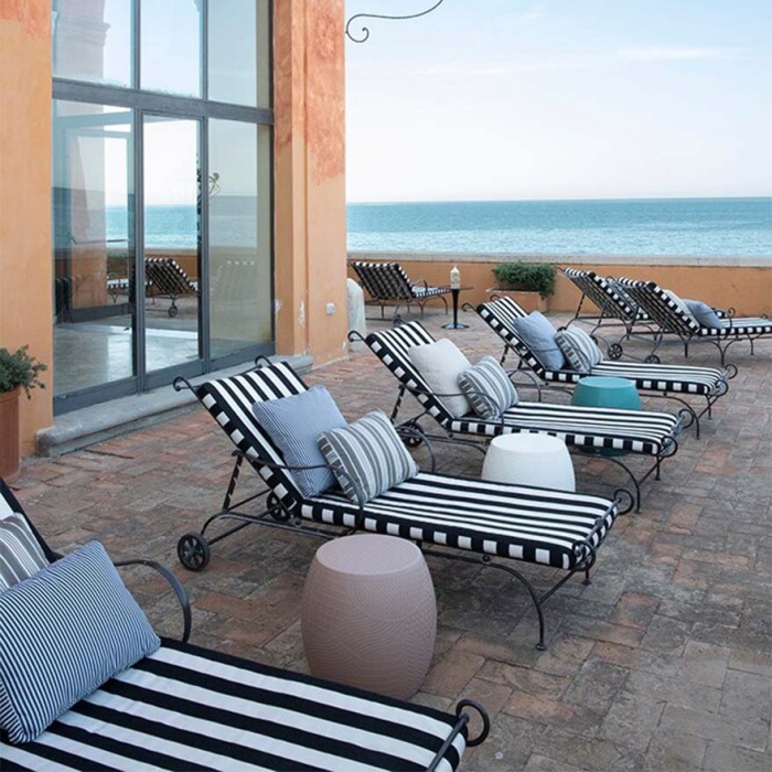 Roy, Outdoor Stool, Dusty Pink
