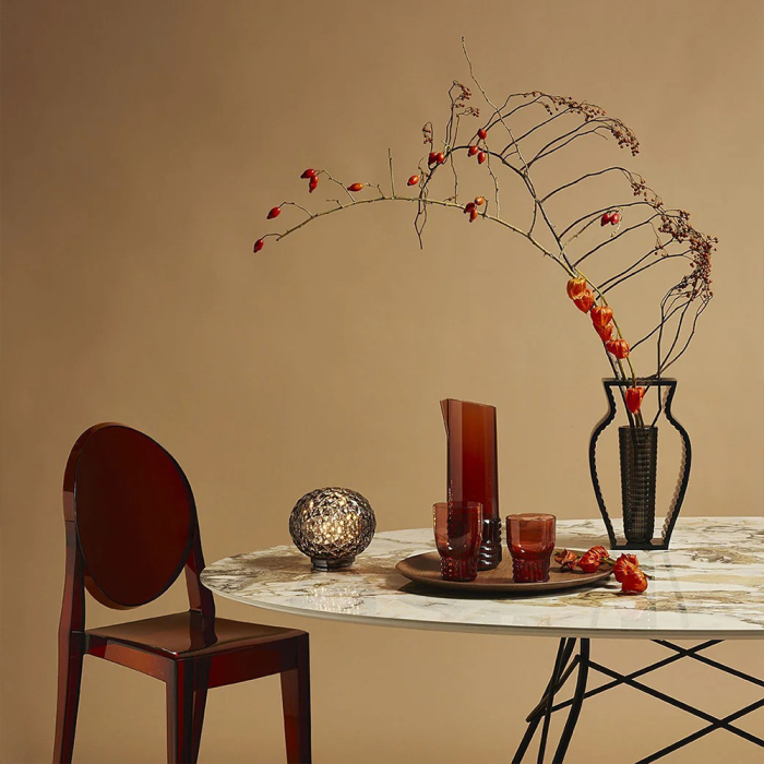 Victoria Ghost, Outdoor Dining Chair, Smoke Grey