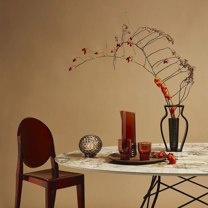 Victoria Ghost, Outdoor Dining Chair, Amber