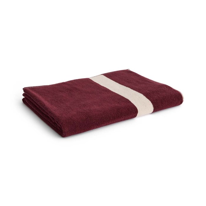 Stripe, Bath Sheet, Burgundy, 100x150