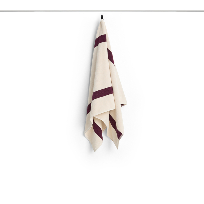Stripe, Bath Towel, Burgundy, 70x140