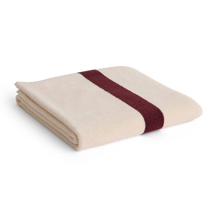Stripe, Bath Towel, Burgundy, 70x140