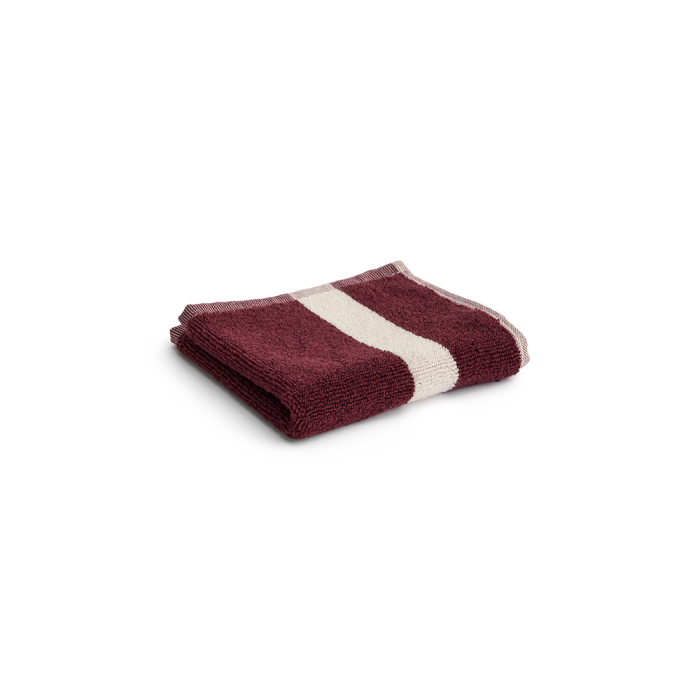 Stripe, Wash Cloth, Burgundy, 30x30
