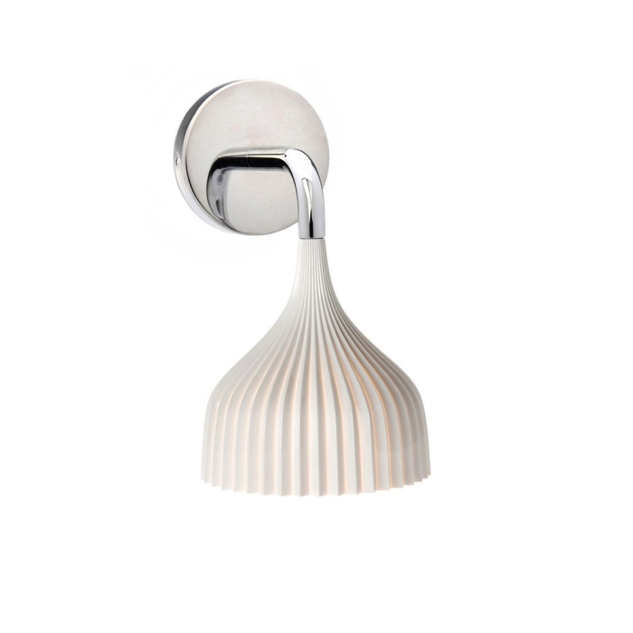 E', Wall Lamp, White
