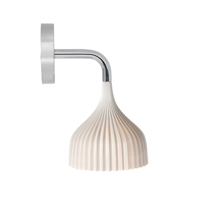 E', Wall Lamp, White