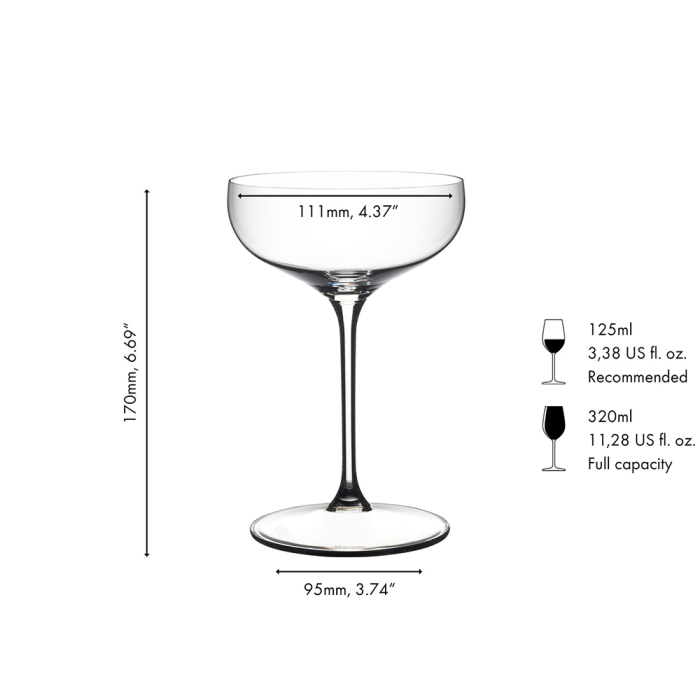 Grape, Coupe Glass, Set of 2