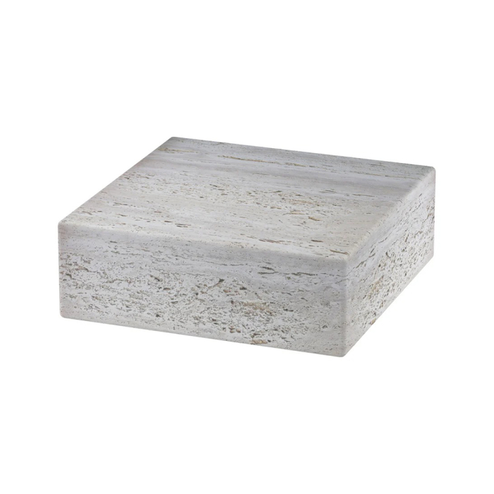 Dijon, Coffee Table, Large, White Travertine
