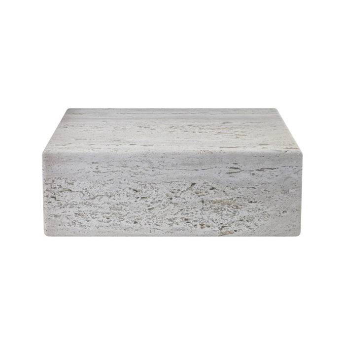 Dijon, Coffee Table, Large, White Travertine