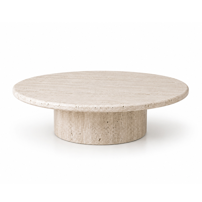 Redon, Coffee Table, White Travertine