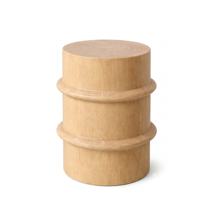 Lunel, Pouf, Natural Oak