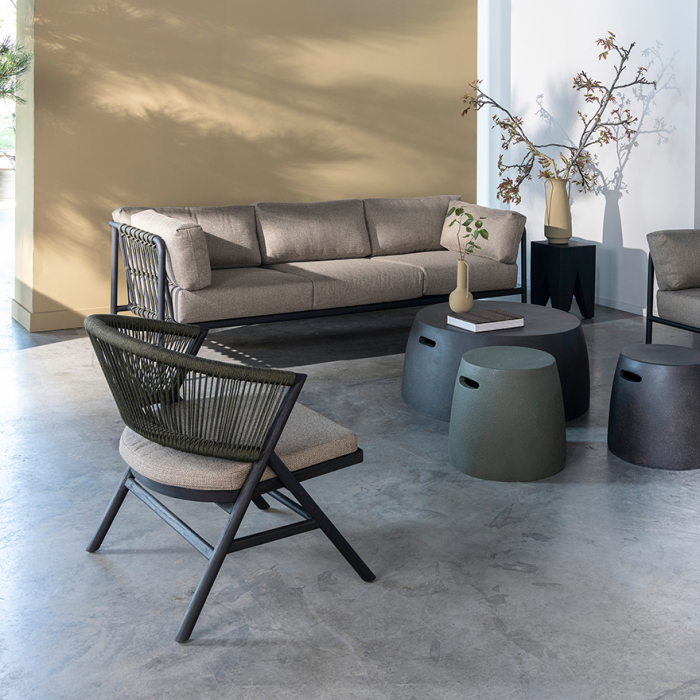 Scott, 3-Seater Outdoor Sofa, Brique-Beige