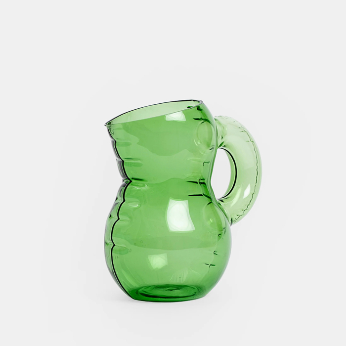 Emily, Glass Jug, Emerald