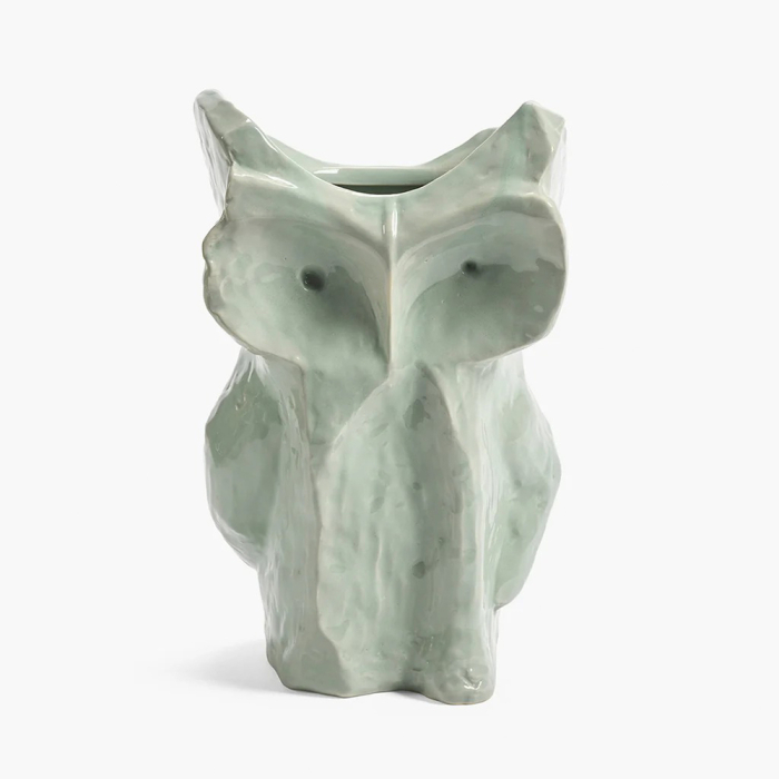 After Midnight, Marni, Owl Vase, Large, Light Blue