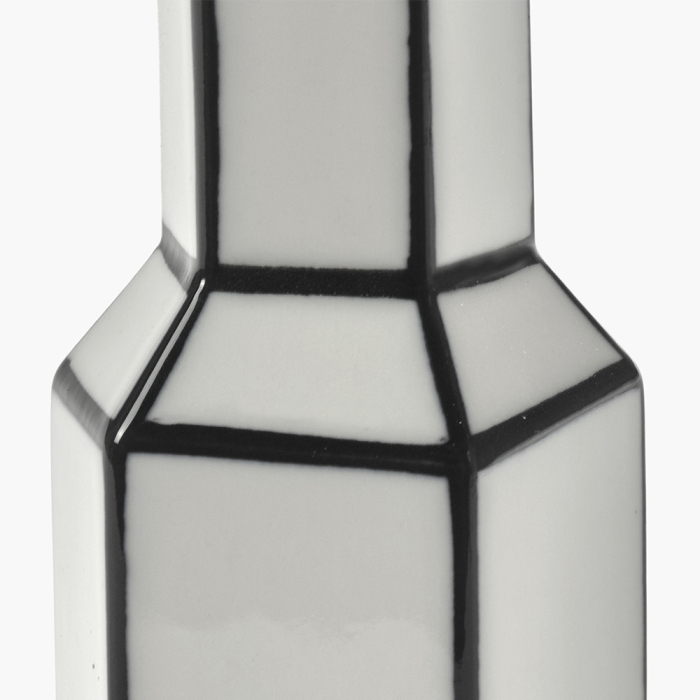Carte Blanche, Vase, Large, White-Black