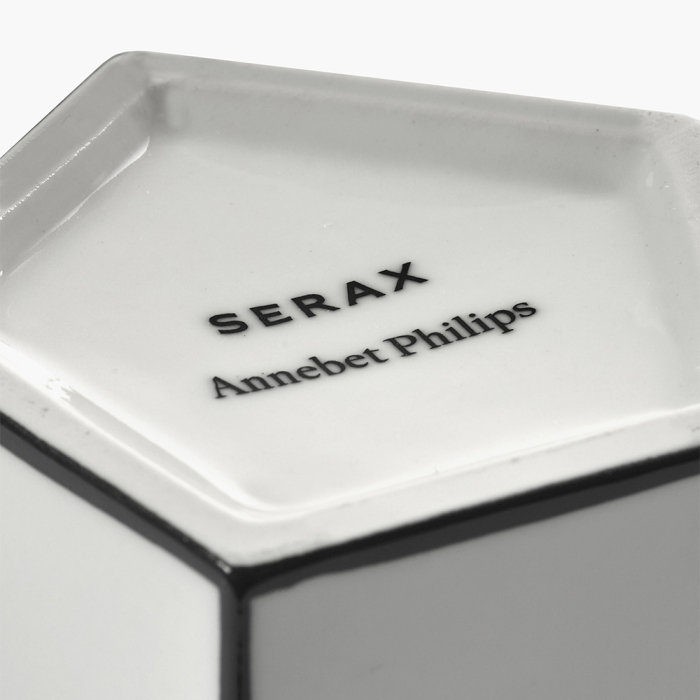 Carte Blanche, Vase, Medium, White-Black