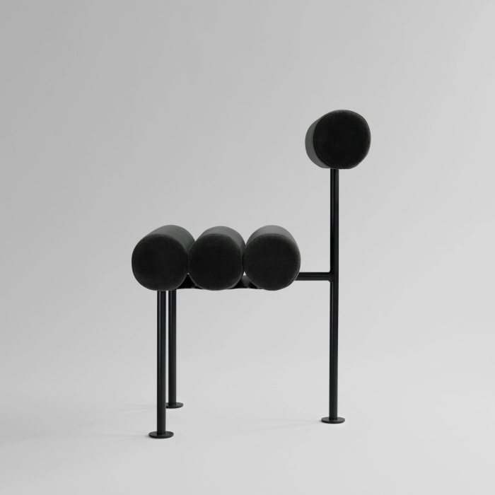 Hiro, Dining Chair, Black Frame-Peat