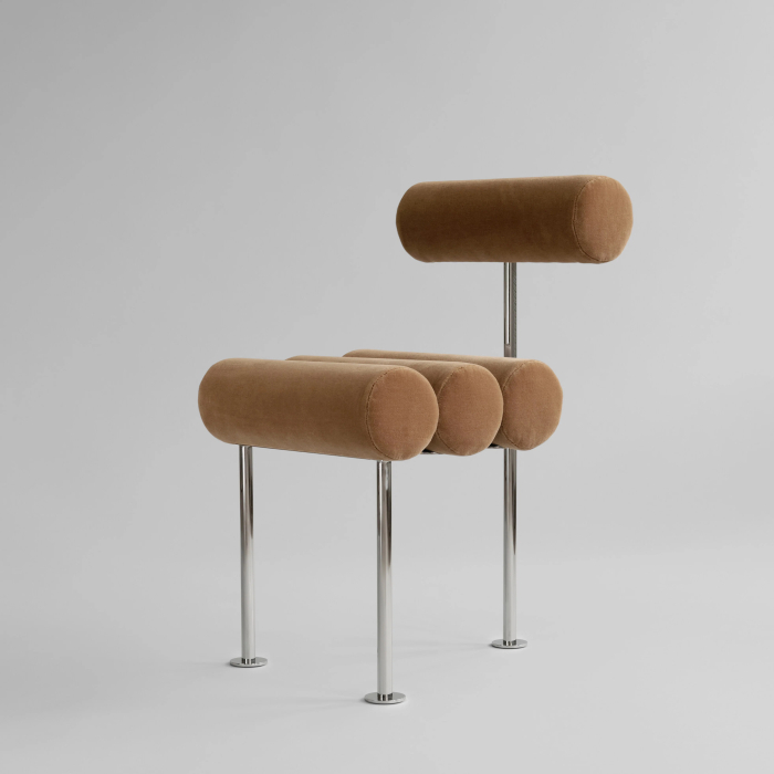Hiro, Dining Chair, Stainless Steel-Desert