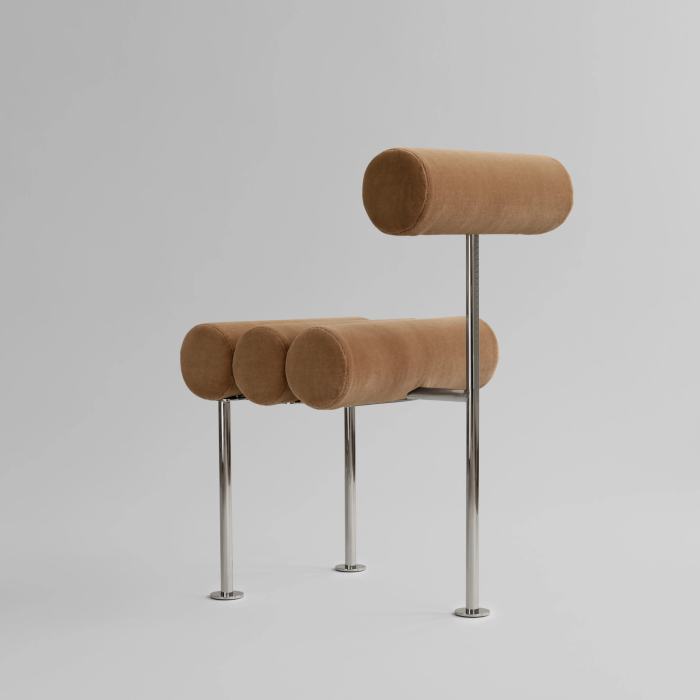Hiro, Dining Chair, Stainless Steel-Desert