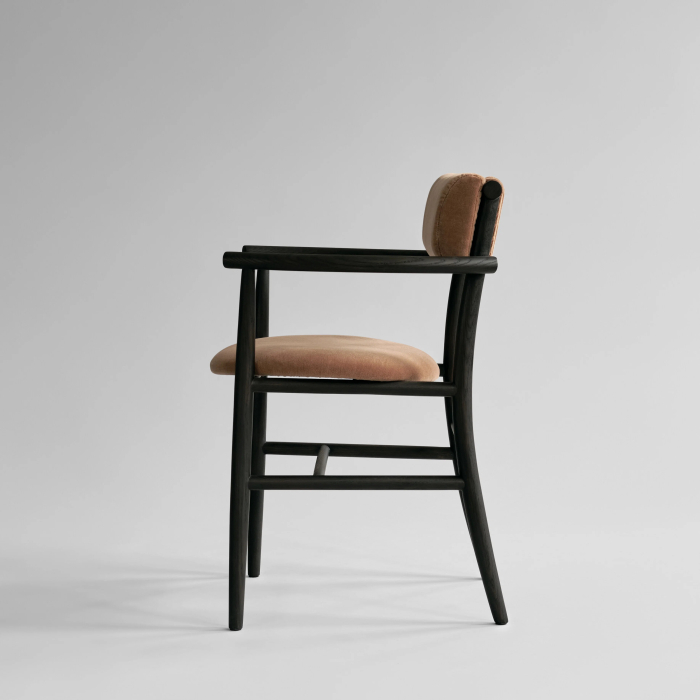 Nama, Dining Chair w/ Armrest, Coffee Black Oak-Desert 