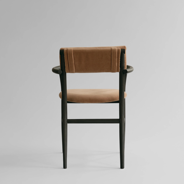 Nama, Dining Chair w/ Armrest, Coffee Black Oak-Desert 