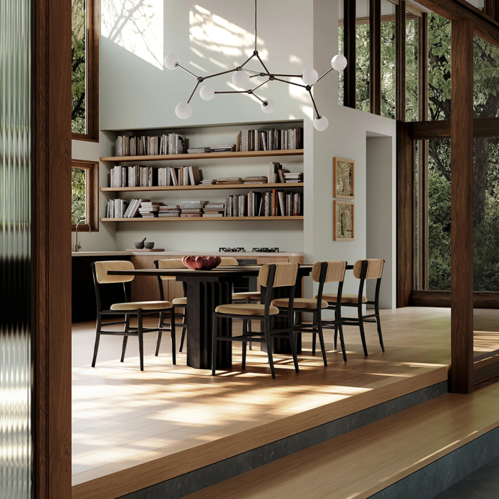 Nama, Dining Chair, Coffee Black Oak-Desert 