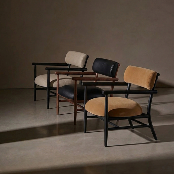 Nama, Lounge Chair, Coffee Black Oak-Desert 