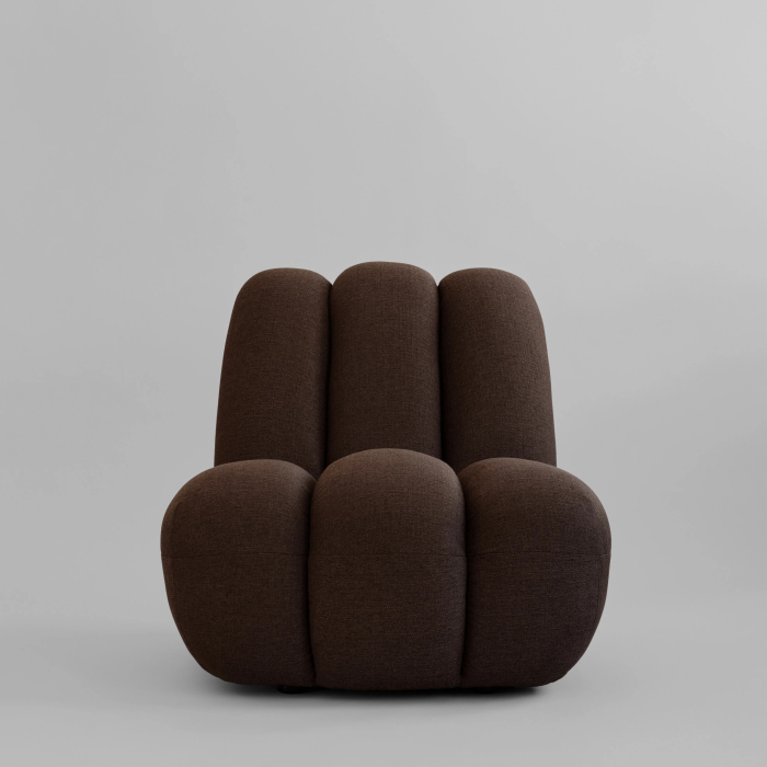 Toe, Lounge Chair, Dark Brown
