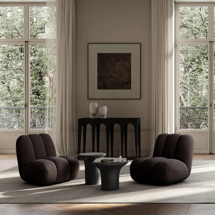 Toe, Lounge Chair, Dark Brown