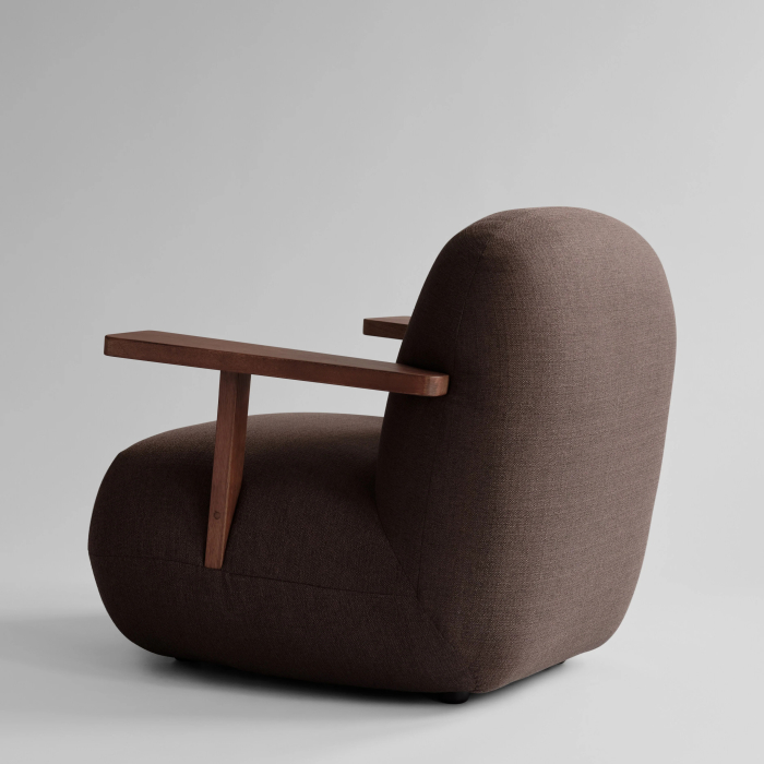 Toe, Chair w/ Armrest, Classic Brown Oak-Dark Brown