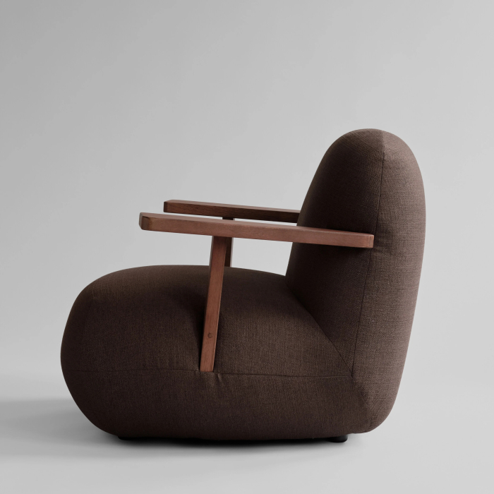 Toe, Chair w/ Armrest, Classic Brown Oak-Dark Brown