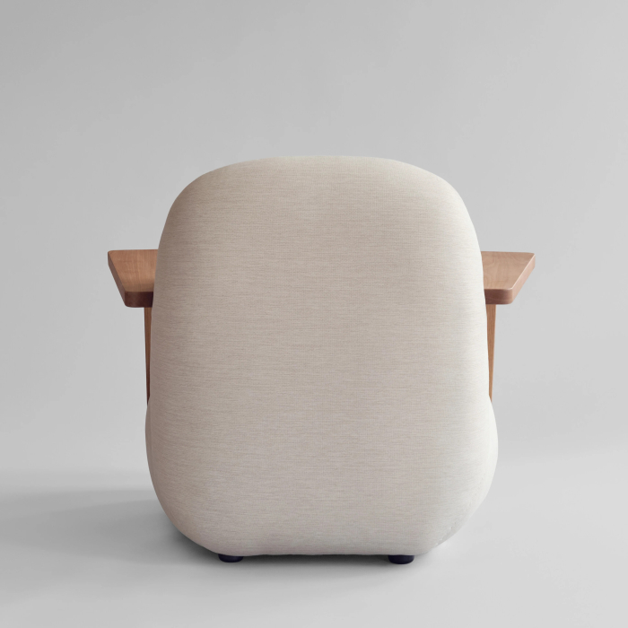 Toe, Outdoor Lounge Chair w/ Armrest, Teak-Warm Ash