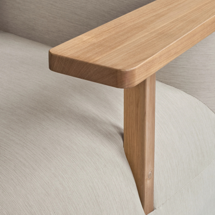 Toe, Outdoor Lounge Chair w/ Armrest, Teak-Warm Ash