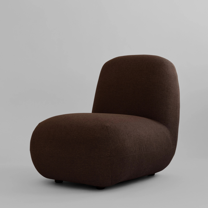 Toe, Lounge Chair, Flat, Dark Brown