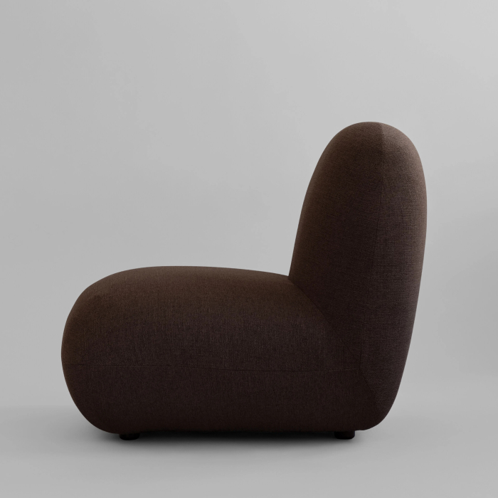Toe, Lounge Chair, Flat, Dark Brown