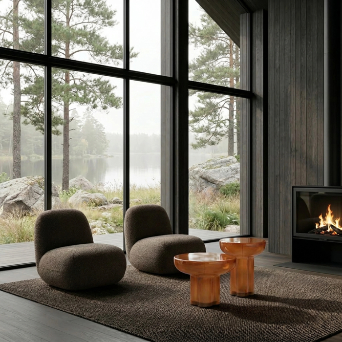 Toe, Lounge Chair, Flat, Deep Taupe