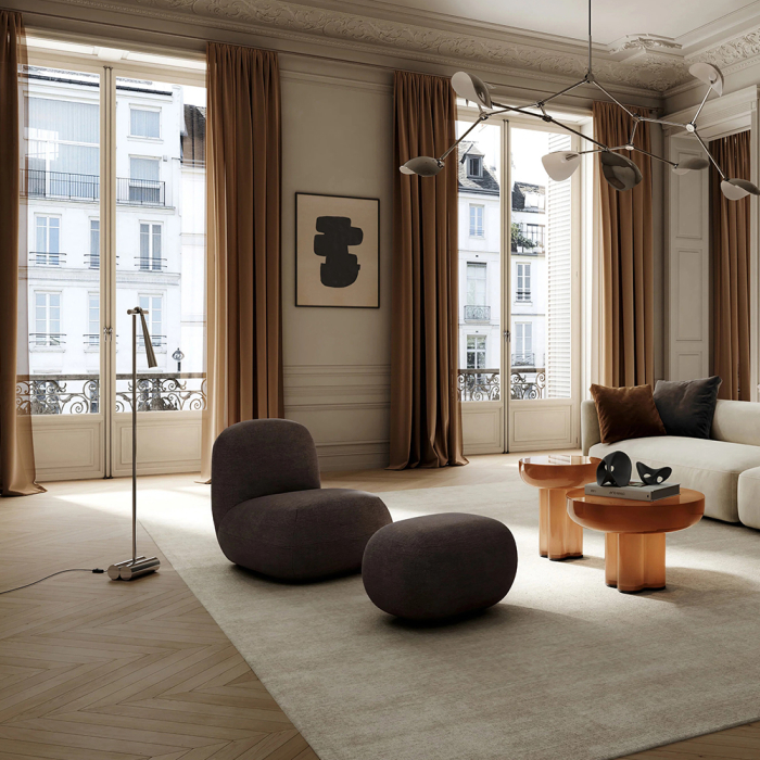 Toe, Ottoman, Dark Brown