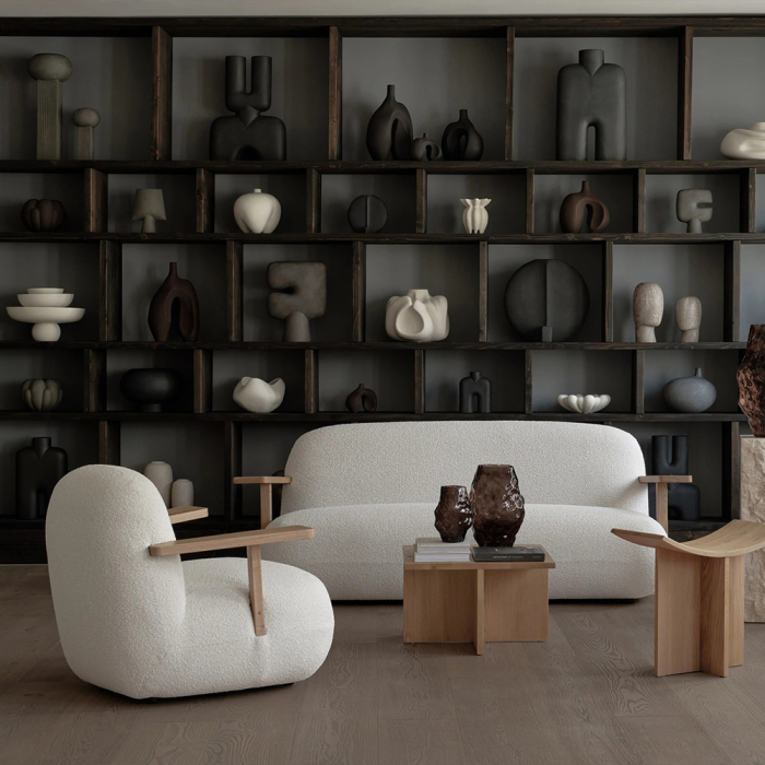 Toe, Sofa, Natrural Oak-Off White