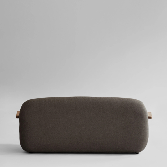 Toe, Outdoor Sofa, Teak-Stone Gray