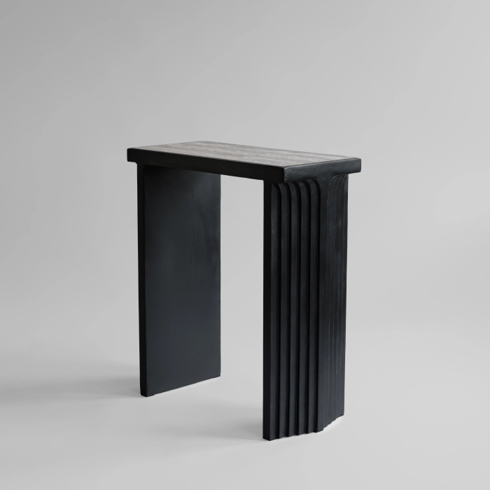 Arc, Console Table, Silver Travertine-Coffee