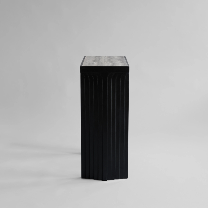 Arc, Console Table, Silver Travertine-Coffee