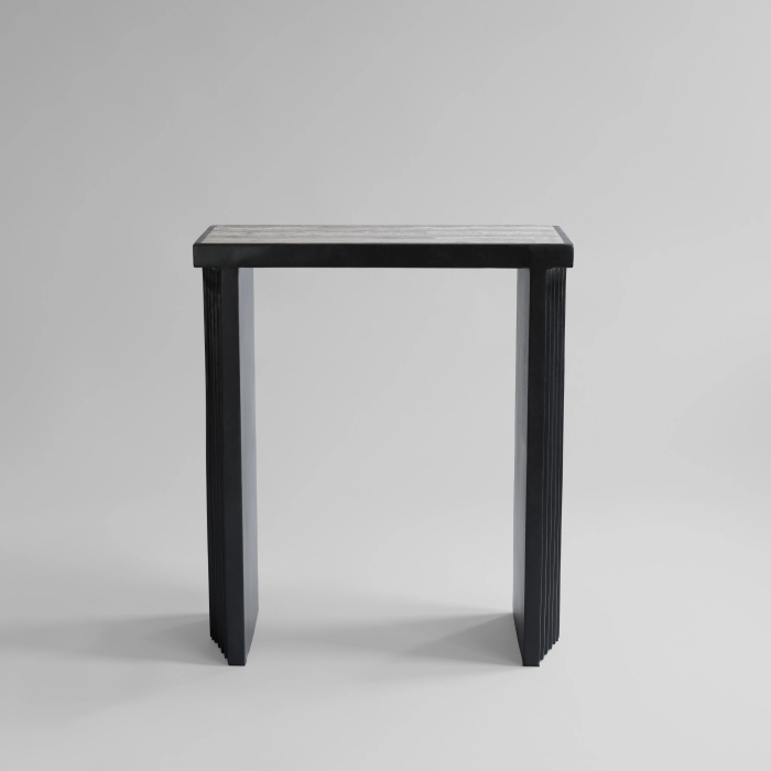 Arc, Console Table, Silver Travertine-Coffee