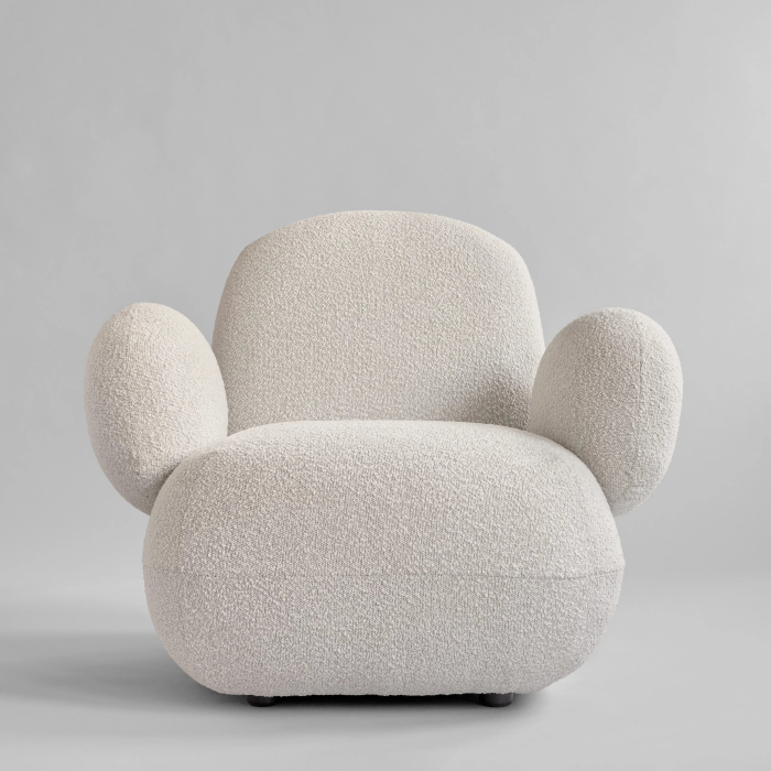 Toe, Armchair, Flat, Off White