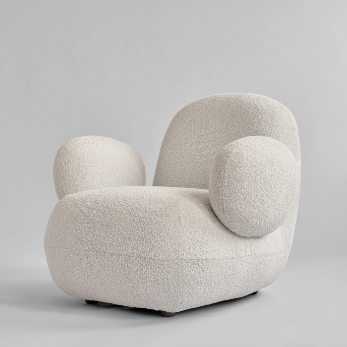 Toe, Armchair, Flat, Off White